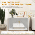 Load image into Gallery viewer, Cat Litter Box Enclosure, Hidden Washroom Furniture with Doors, Cat Hole, Handles, Indoor Pet House Side End Table Fit Most of Cat and Litter Box, 31.5" x 21" x 20", White