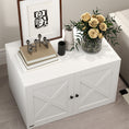 Load image into Gallery viewer, Cat Litter Box Enclosure, Hidden Washroom Furniture with Doors, Cat Hole, Handles, Indoor Pet House Side End Table Fit Most of Cat and Litter Box, 31.5" x 21" x 20", White