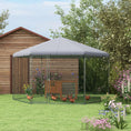 Load image into Gallery viewer, Walk in Chicken Run Chicken Coop Galvanised Outdoor Poultry Cage w/ Cover, for 10-15 Chickens, Hens, Rabbits, Ducks, 4 x 3.5 x 2.6m - Silver Tone