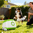 Load image into Gallery viewer, Automatic Dog Ball Launcher, Rechargeable Dog Ball Thrower with Remote Control, 3 Adjustable Distance (39ft/59ft/78ft), 6 ETPU Tennis Fetch Toys 2.5", for Medium Large Breeds, Green