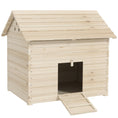 Load image into Gallery viewer, Wooden Duck House Poultry Coop for 2-4 Ducks with Openable Roof Raised Feet Air Holes Natural