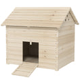 Load image into Gallery viewer, Wooden Duck House Poultry Coop for 2-4 Ducks with Openable Roof Raised Feet Air Holes Natural