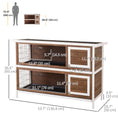 Load image into Gallery viewer, 54"L 2-Story Large Rabbit Hutch Bunny Cage Wooden Pet House Small Animal Habitat with Lockable Doors, No Leak Tray and Waterproof Roof for Outdoor/Indoor Brown