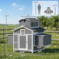 Load image into Gallery viewer, Chicken Coop for 2 Chickens, Wooden Hen House with Nesting Box, Pull-Out Tray, Ventilation Windows, Poultry Hutch Rabbit Cage with Waterproof Roof, Roosting Bars and Ramp