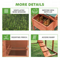 Load image into Gallery viewer, Chicken Coop with Run, Mobile Wooden Chicken House with Nesting Box, Roosting Bar, Ramp & Tray, Hen House Poultry Cage for 1-2 Hens, 74.8" L x 27.2" W x 38.2" H