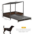 Load image into Gallery viewer, PawHut Wicker Dog House Outdoor with Canopy, Rattan Dog Bed with Removable Cushion, Raised Dog Bed, Cat Shelter, Patio Pet Sofa for Medium Sized Pet Mixed-Brown