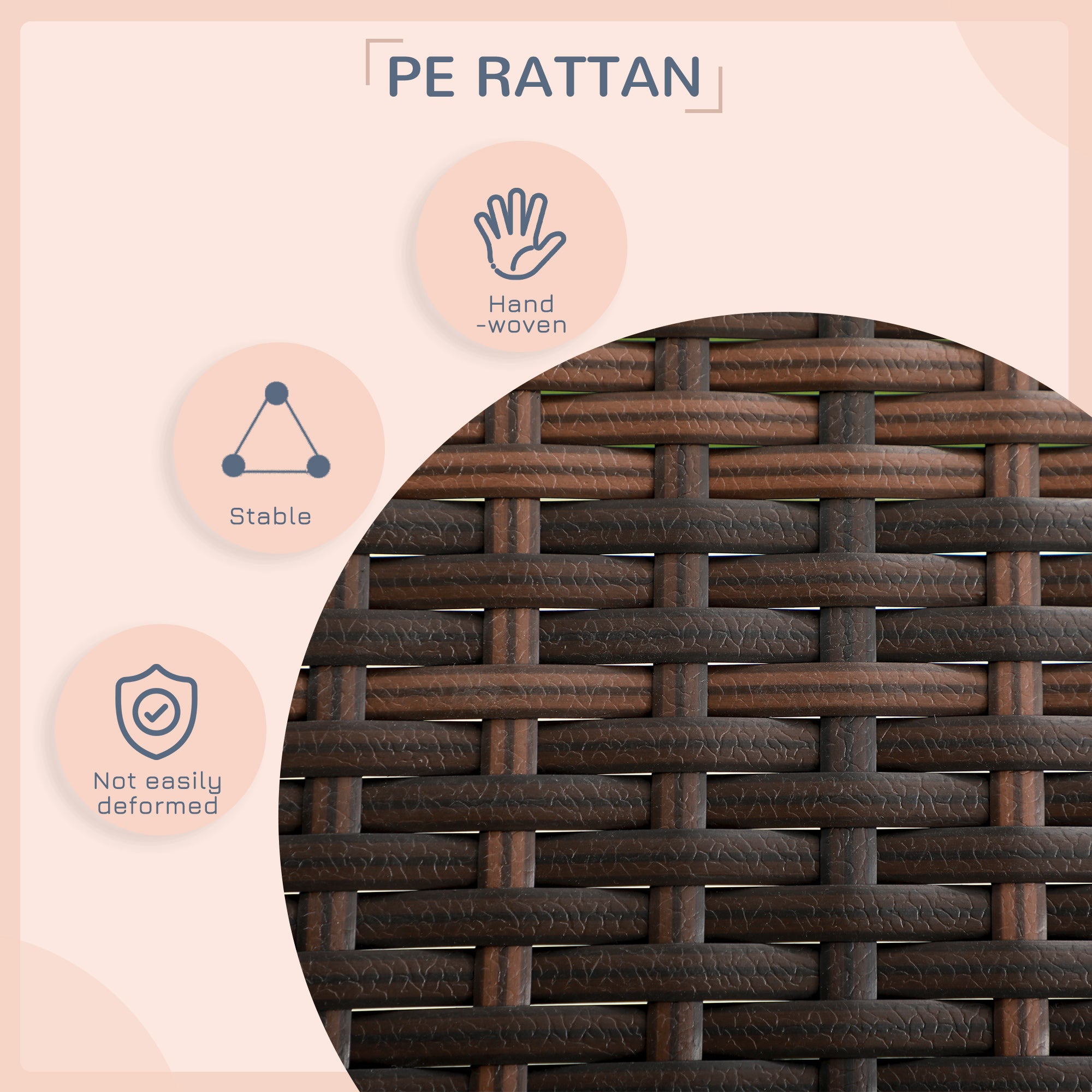 PawHut Wicker Dog House Outdoor with Canopy, Rattan Dog Bed with Removable Cushion, Raised Dog Bed, Cat Shelter, Patio Pet Sofa for Medium Sized Pet Mixed-Brown