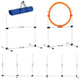 Load image into Gallery viewer, 3PC Dog Agility Equipment Set, Obstacle Course Exercise for Dog Include Adjustable Hurdle, Hoop, Weave Poles and Carry Bag