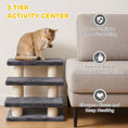 Load image into Gallery viewer, 3 Tier Pet Stairs Dog Cat 3 Steps Kitty Scratching Post Cat Scratch Furniture Dark Grey