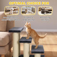 Load image into Gallery viewer, 3 Tier Pet Stairs Dog Cat 3 Steps Kitty Scratching Post Cat Scratch Furniture Dark Grey