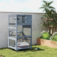 Load image into Gallery viewer, 66"H Catio on Brake Wheel, Indoor Outdoor Cat Enclosure Cage with Weatherproof Roof Hammock Multiple Platforms Resting Condo Ramps Lockable Doors, for 1-3 Cats, Grey