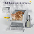 Load image into Gallery viewer, Stainless Steel Cat Litter Box, 24" x 16" x 11" Cat Litter Box High Sided Wall, Metal Litter Box with Metal Scoop & Holder, Non-Sticky, Easy to Clean, Anti-Urine Leakage