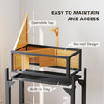 Load image into Gallery viewer, Tortoise Habitat with Storage Shelf, Wooden Tortoise Enclosure with Clear Windows, Lamp Holder, Openable Top, Built-in Tray, Reptile Cage for Indoor Outdoor Use, Yellow