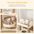 Load image into Gallery viewer, Cat Tree for Indoor Cats with Scratching Posts Pad, Kitten Tower with Bed Perch Ball Toy, 60 x 30 x 76 cm, Light Brown