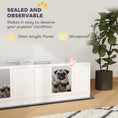 Load image into Gallery viewer, Whelping Box for Dogs with Water-Resistant Washable Whelping Pad, Dog Whelping Box with Clear Panels, Adjustable Entrance, Two Room Design, Non-Slip Foot Pads, for Small Dogs, 164 x 80cm
