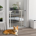 Load image into Gallery viewer, Dog Gate Stair Gate Pressure Fit Pets Barrier Auto Close for Doorway Hallway, 74-87cm Wide Adjustable, White