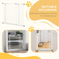 Load image into Gallery viewer, Dog Gate Stair Gate Pressure Fit Pets Barrier Auto Close for Doorway Hallway, 74-87cm Wide Adjustable, White