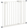 Load image into Gallery viewer, Dog Gate Stair Gate Pressure Fit Pets Barrier Auto Close for Doorway Hallway, 74-87cm Wide Adjustable, White
