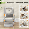 Load image into Gallery viewer, XL Stainless Steel Litter Box with Lid, Extra Large Enclosed Cat Litter Box for Big Cats with Flip Cover, Scoop, Pedal, Deodorizer, Leak-Proof, Odor-Resistant, Easy Cleaning