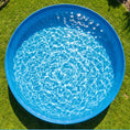 Load image into Gallery viewer, Foldable Dog Pool for Puppies and Ducks, Thickened PVC Dog Paddling Pool Bath Tub Hard Board, Anti-Slip Bottom and Hose Adapter for Easy Drainage, 100 x 30cm, Blue and Dark Grey