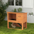 Load image into Gallery viewer, Rabbit Hutch Guinea Pig Hutch Wooden with No-Leak Tray, Asphalt Roof, Antiseptic Wood Outdoor for 1-2 Rabbits 85 x 50 x 80cm - Orange