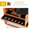 Load image into Gallery viewer, Rabbit Hutch Guinea Pig Hutch Wooden with No-Leak Tray, Asphalt Roof, Antiseptic Wood Outdoor for 1-2 Rabbits 85 x 50 x 80cm - Orange