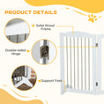 Load image into Gallery viewer, Foldable Dog Gate, Freestanding Pet Gate, Dog Barrier with Two Support Feet, for Doorways, Stairs, Halls - White