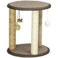 Load image into Gallery viewer, 17" Cat Tree, Kitty Activity Centre with Hanging Toys, Cat Climbing Toy, Cat Tower with Jute, Sisal, Seagrass Scratching Post, Brown
