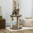 Load image into Gallery viewer, 17" Cat Tree, Kitty Activity Centre with Hanging Toys, Cat Climbing Toy, Cat Tower with Jute, Sisal, Seagrass Scratching Post, Brown