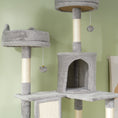 Load image into Gallery viewer, Cat Tower, 81" Cat Tree for Large Cats Adult w/ Scratching Posts, Scratching Board, Cat Condos, Cat Beds, Hammocks, Jumping Platforms, Toy Balls, Rope Cat Toy, Light Grey