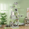 Load image into Gallery viewer, Cat Tower, 81" Cat Tree for Large Cats Adult w/ Scratching Posts, Scratching Board, Cat Condos, Cat Beds, Hammocks, Jumping Platforms, Toy Balls, Rope Cat Toy, Light Grey