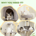 Load image into Gallery viewer, 54 Inch Cat Tree, Cat Tower for Indoor Kittens with Large Cozy Condo, Plush Top Perch, Sisal Scratching Posts, Dangling Toy Ball, Light Grey