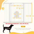 Load image into Gallery viewer, 30"-52" Extra Wide Pet Gate with Small Door, 35"H Dog Gate with Safety Gate Barrier, Stair Pressure Fit, Auto Close, Double Locking, for Doorways, Hallways, White