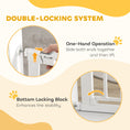 Load image into Gallery viewer, 30"-52" Extra Wide Pet Gate with Small Door, 35"H Dog Gate with Safety Gate Barrier, Stair Pressure Fit, Auto Close, Double Locking, for Doorways, Hallways, White