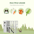 Load image into Gallery viewer, Large Catio Outdoor Cat Enclosure Weatherproof Cat House with Cat Condo, Indoor Wooden Cat Cage Pet Kennel, 77"L x 38"W x 69"H, White