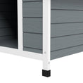 Load image into Gallery viewer, Dog Kennel Outdoor Wooden Dog House with Removable Floor, Elevated Pet Shelter, Anti-Corrosion Wood, for Large Dogs, 106.5H x 110W x 98Dcm - Grey