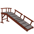 Load image into Gallery viewer, PawHut Dog Ramp, Dog Stairs for Small, Medium & Large Dogs, Pet Ramp for Bed or Couch with Removable Guardrails, Non-Slip Surface, 60" Long, Brown