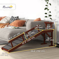 Load image into Gallery viewer, Wooden Dog Ramp for Large Dogs, 60" Long Pet Ramp with Non-slip Rug, Removable Guardrails, Dog Stairs for Couch, Bed, Brown
