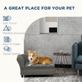 Load image into Gallery viewer, PawHut Pet Sofa, Dog Couch, Elevated Pet Bed for Small Dogs, with Hidden Storage, Soft Tufted Cushion, Gray