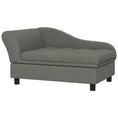 Load image into Gallery viewer, PawHut Pet Sofa, Dog Couch, Elevated Pet Bed for Small Dogs, with Hidden Storage, Soft Tufted Cushion, Gray