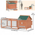 Load image into Gallery viewer, 72" Chicken Coop, Wooden Hen House for 2 Chickens, Poultry Cage with Run, Nesting Box, Removable Tray, Waterproof Roof, Ramp, Perch,Duck House Rabbit Hutch, Orange