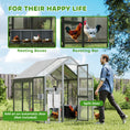 Load image into Gallery viewer, PawHut Large Chicken Run, Wooden Chicken Coop with Waterproof & Anti-UV Cover, Split Door, 2 Nesting Boxes, 2 Roosting Bars, Walk-in Chicken Pen for 6-8 Chickens, for Backyard, Farm, 5.5' x 6' x 6'