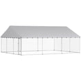 Load image into Gallery viewer, Outdoor Dog Kennel, 20' x 15' x 8', Heavy Duty Large Dog Kennel Outside w/ Waterproof Roof, Galvanized Chain Link Pet Enclosure w/ 2 Secure Locks, for Large Breed, Chicken, Duck