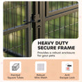 Load image into Gallery viewer, Large Dog Kennel Outdoor with Roof, 3 Doors, Expandable Heavy Duty Dog Kennel Outside Run Enclosure with Secure Lock, Removable Door, for Small Medium Large Pets, Chickens, Ducks, 8' x 4' x 6'