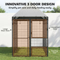 Load image into Gallery viewer, Large Dog Kennel Outdoor with Roof, 3 Doors, Expandable Heavy Duty Dog Kennel Outside Run Enclosure with Secure Lock, Removable Door, for Small Medium Large Pets, Chickens, Ducks, 8' x 4' x 6'