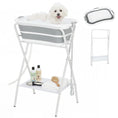 Load image into Gallery viewer, 2 in 1 Dog Bath Tub, Dog Washing Station for Bathing and Grooming, Elevated Shower Bath Tub, Collapsible Foldable Portable Bathtub for Small Dogs Puppy Cats Pet, Indoor and Outdoor