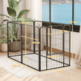 Load image into Gallery viewer, Dog Pen, 6 Panel Puppy Pen, Steel Dog Playpen, for Medium Breeds, 80cm Tall, Black