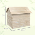Load image into Gallery viewer, Wooden Duck House Poultry Coop for 2-4 Ducks with Openable Roof Raised Feet Air Holes Natural