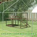 Load image into Gallery viewer, PawHut Wooden Chicken Activity Play Set, Chicken Coop Accessory with Perch, Swing, Ladder, Platforms, Feeder Storage for 4-6 Chickens, Coffee