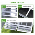 Load image into Gallery viewer, 59" Wooden Chicken Coop with Wheels and Handles, Mobile Chicken House with 2 Nesting Boxes, 2 Trays, 4 Perches, Chicken Tractor for 4-6 Chickens, Small Animals, Rabbit Hutch for Backyard, Gray